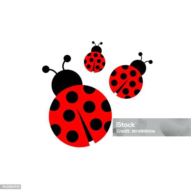 Ladybug Icon Vector Stock Illustration - Download Image Now - Ladybug, Vector, Cut Out