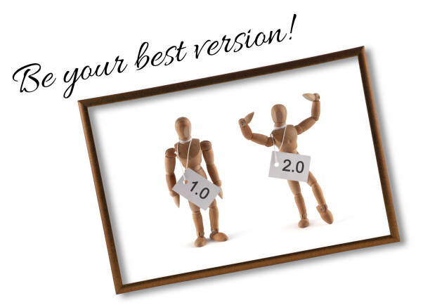 istock wooden mannequin motivational ideas with text - Be your best version 942587770