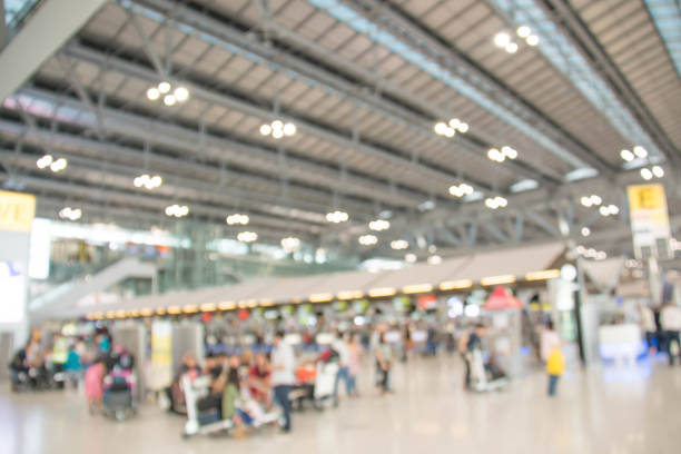 istock Blurred waiting zone in airport 942588556