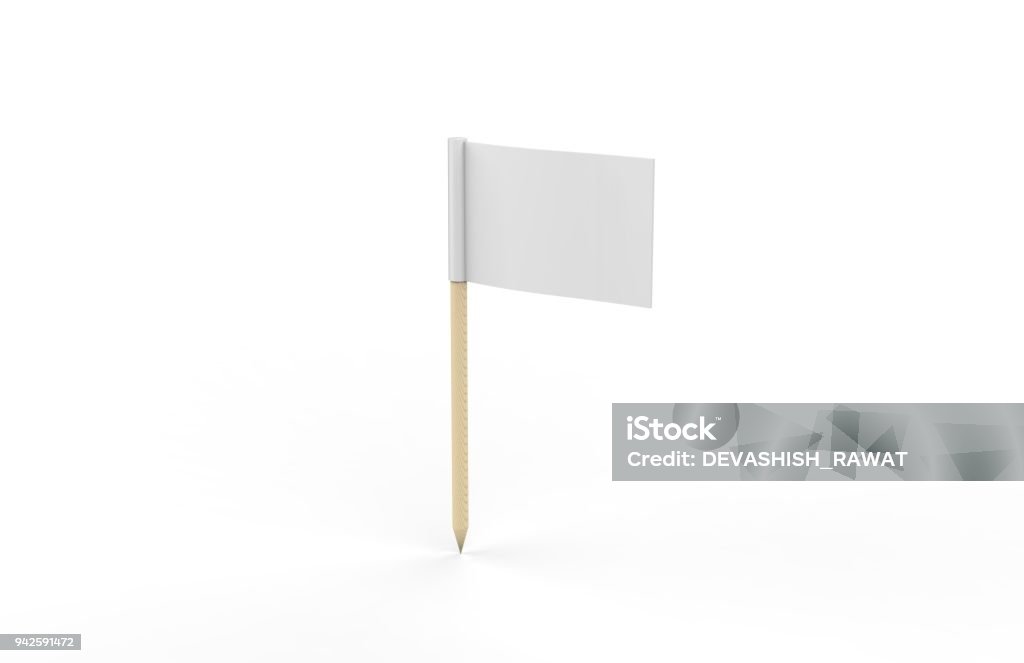 Toothpick Sign Toothpick Flag Mockup Stock Photo - Download Image Now - Flag, Paper ...