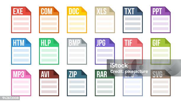 Soft File Format Format File Vector Various Pictogram File Format Type Software Label ...
