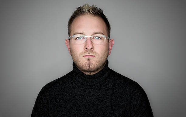 istock Portrait of Man on Grey Background 94261400