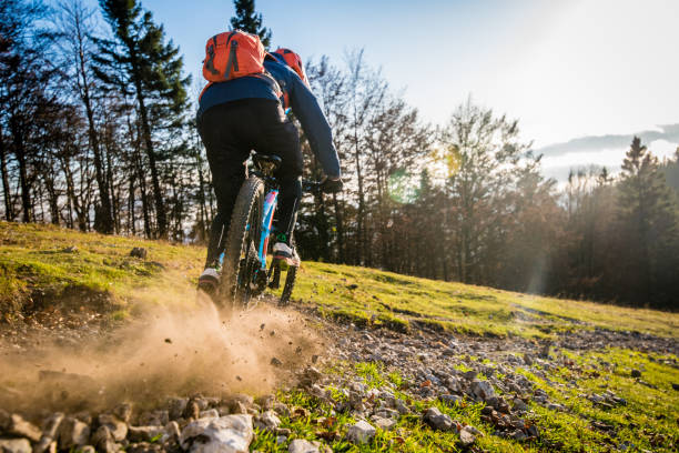 istock Man riding mountain bike 942619732