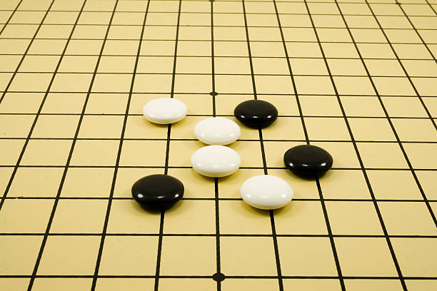 Go(Weiqi or Wei Ch'i), the board game stock photo