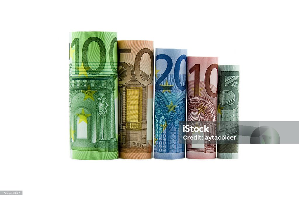 W Euro - Zbiór zdjęć royalty-free (Banknot pięciu euro)