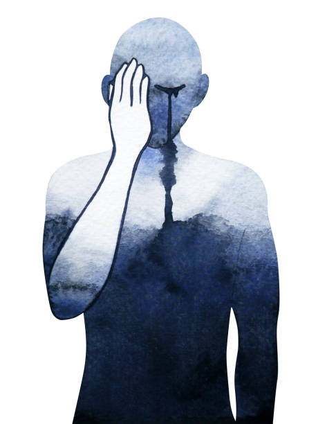 istock sad man emotion feeling crying watercolor painting illustration design hand drawn 942632120