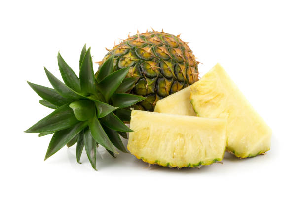 istock Ripe pineapple is tropical fruit isolated on white background 942632392