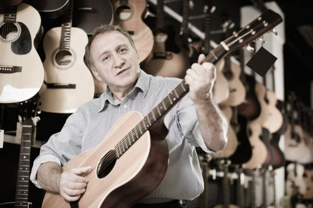 istock Man is playing on acoustic guitar 942635176