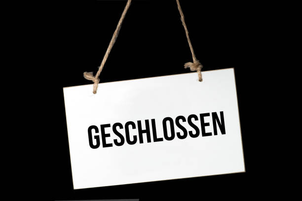 istock A sign with the imprint Closed 942643448
