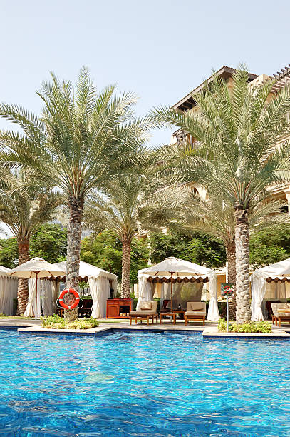 istock Swimming pool at luxury hotel in Dubai downtown, UAE 94264540