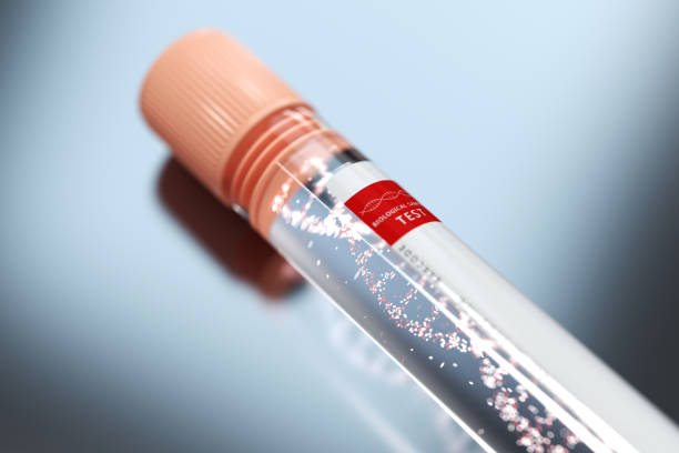 istock Molecule of DNA forming inside the test tube equipment.3d rendering,conceptual image. 942646240