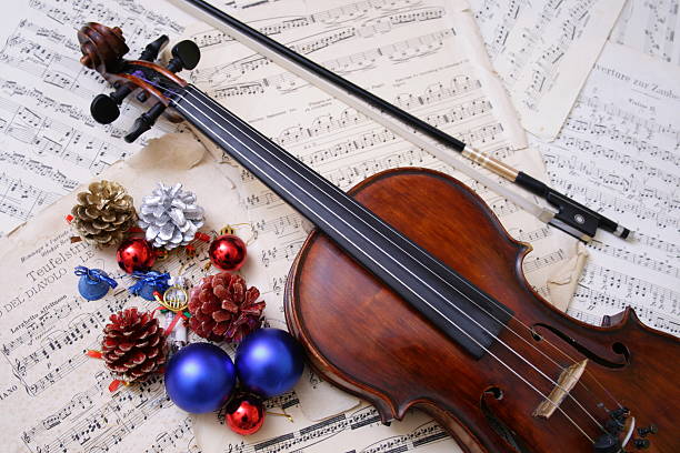 istock Christmas  ornament with violin 94264924