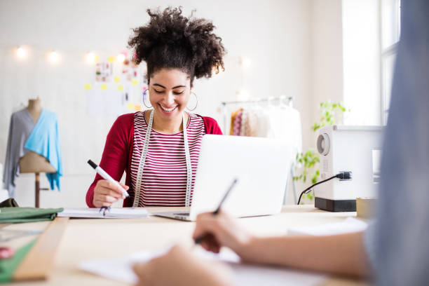 istock Young creative women in a studio, startup business. 942651018