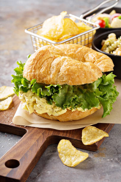 istock Egg salad sandwich on croissant 942665238