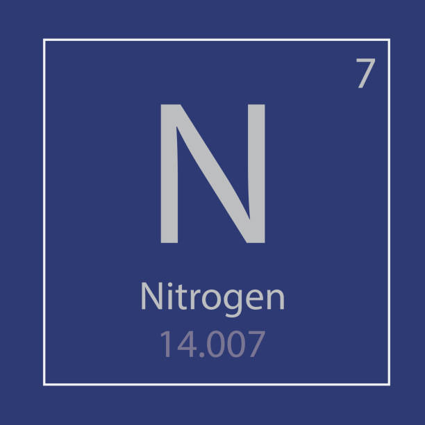 Nitrogen N chemical element icon Nitrogen N chemical element icon- vector illustration nitrogen element stock illustrations