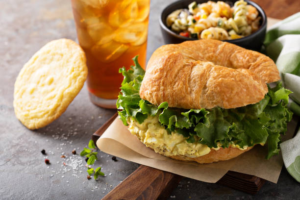 istock Egg salad sandwich on croissant 942672850