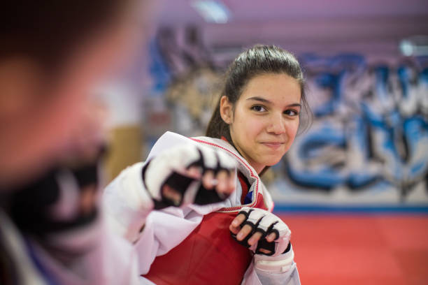istock Taekwondo female fighter 942676924