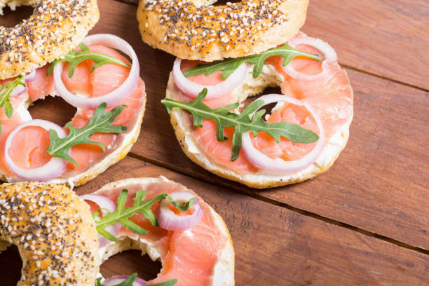 istock Homemade bagels with salmon 942681564