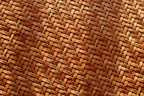 Photo of Texture of woven bambo