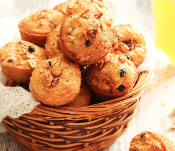 istock Homemade Granola muffins / Healthy breakfast Concept, selective focus 942682944