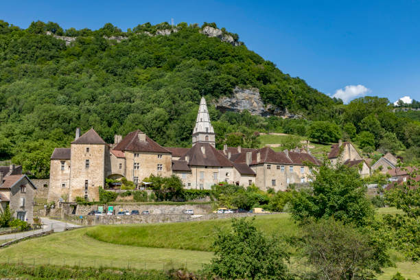 istock panoramic view of small village Baume les Messieurs 942692842