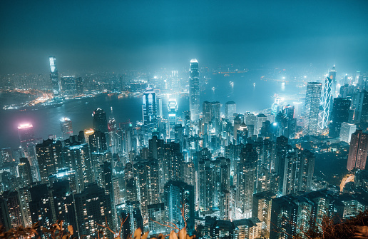 Hong Kong skyline at Night