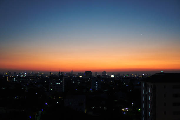 istock Twilight at sunset in Bangkok has a building - Summer 942703466