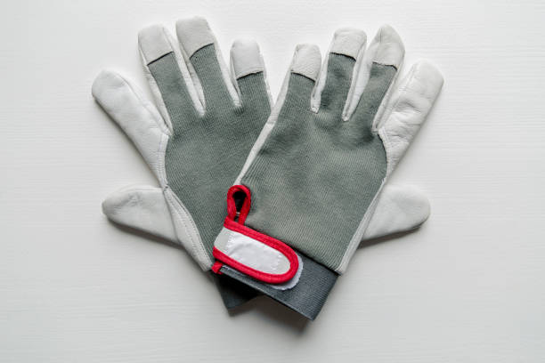 Working gloves isolated on a white solid background