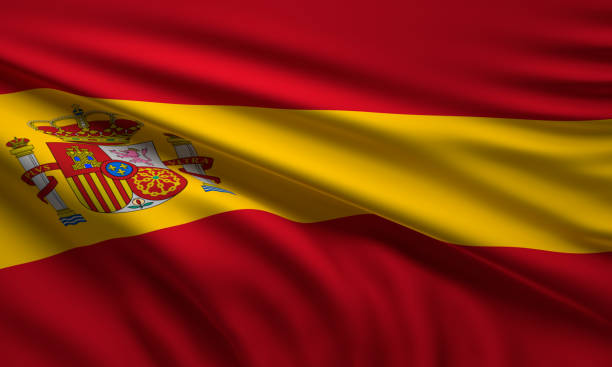 istock flag of Spain 3d rendering 942707958