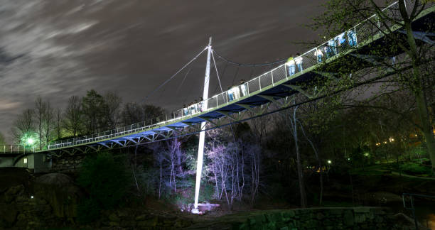 istock Liberty Bridge at Night - Falls Park - Greenville SC 942708608