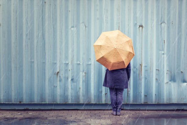 istock Person with an umbrella 942711352