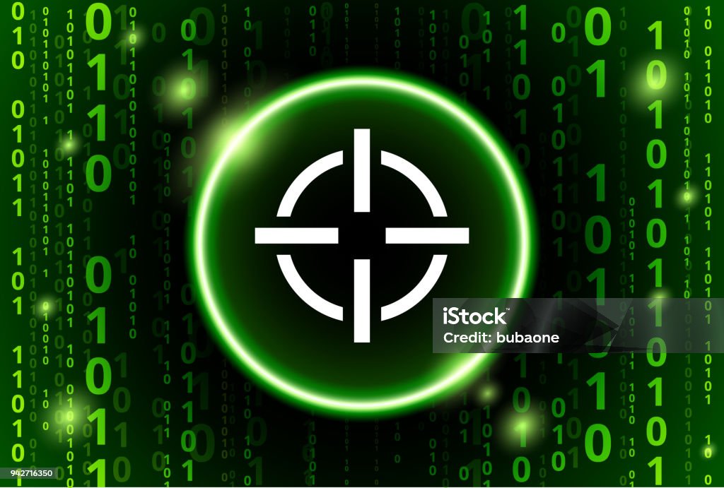 Target Aim Binary Code Vector Pattern Background Stock Illustration ...