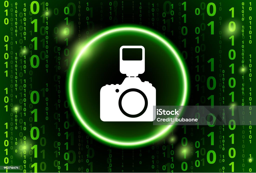 Camera Flash Color Code Dslr Camera And Flash Binary Code Vector Pattern Background Stock ...