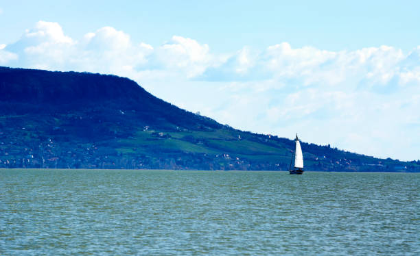 Sailing ship on Lake Balaton, Hungary