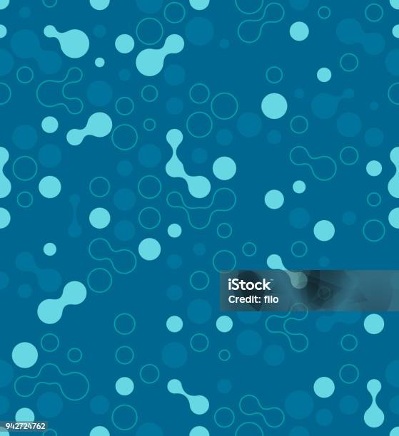 Abstrakcyjne Kropki Bez Szwu Tła - Stockowe grafiki wektorowe i więcej obrazów Nauka - Nauka i technologia - Nauka - Nauka i technologia, Tło, Woda