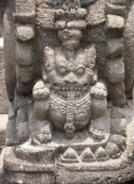 istock Ancient stone bas-relief, Buddist temple Borobudur, Yogyakarta 942724870