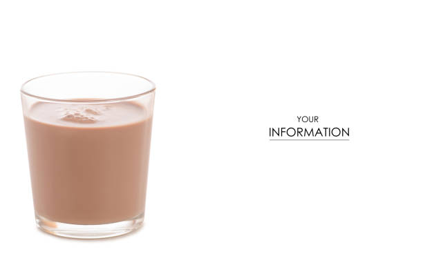 istock A glass of chocolate milk cocoa pattern 942735566