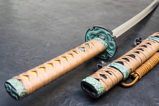 istock Sword of the samurai. Medieval Japanese weapons. 942736126