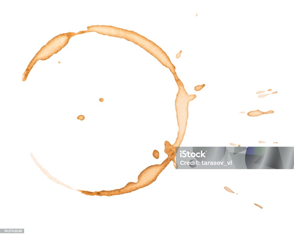 coffee cup stain Stained Stock Photo