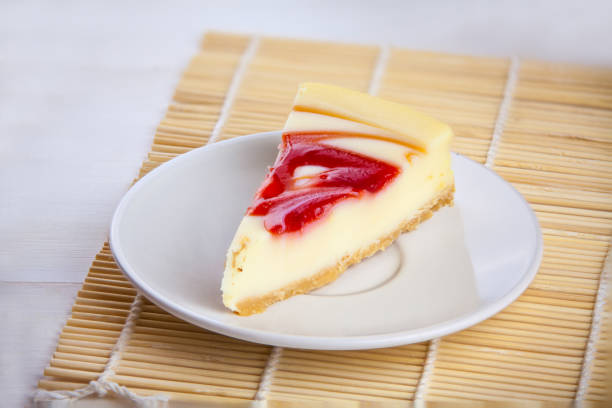 istock delicious cheesecake with strawberries on  plate 942751248
