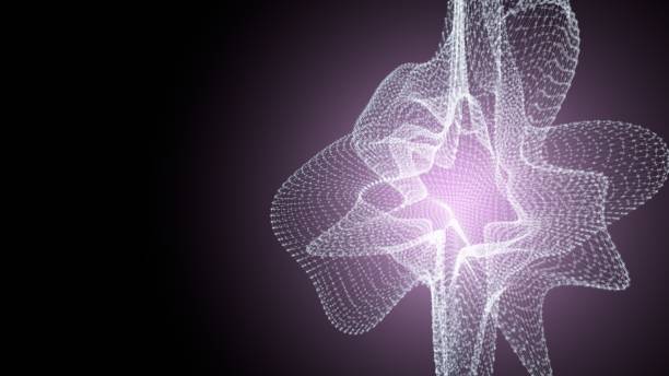 istock Molecule model with connected lines with dots on dark background. Medicine, technology, chemistry or science background. Scientific or medical background with molecules and atoms. 3d illustration 942752886