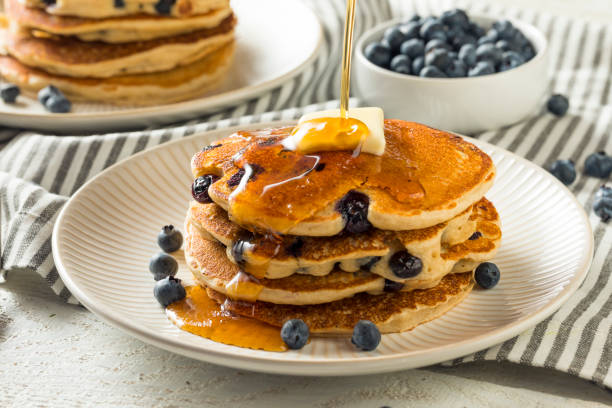 istock Healthy Homemade Blueberry Pancakes 942752956
