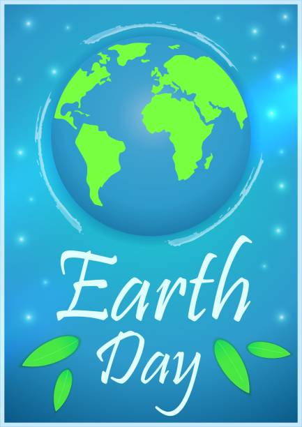 istock Earth Day. Vector illustration with the words, planets and green leaves. 942774620