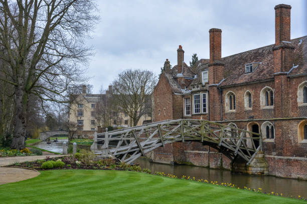 istock The old mathematical bridge in Cambridge, England with cloudy sky 942777512