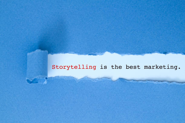 Storytelling is the best marketing Storytelling is the best marketing written under torn paper. storytelling stock pictures, royalty-free photos & images