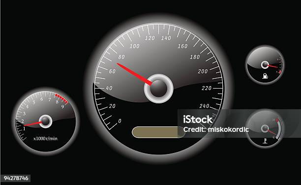 Dashboard Degli Strumenti - Immagini vettoriali stock e altre immagini di Benzina - Benzina, Contachilometri - Quadrante, Contatore