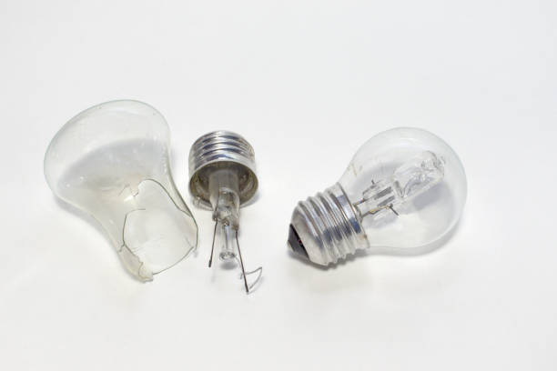 istock halogen bulb near the split filament lamp 942796388