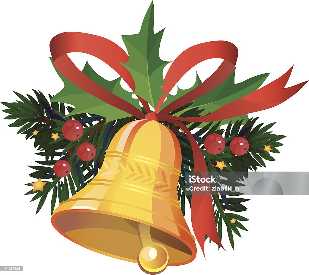 Dzwonek bożonarodzeniowy - Grafika wektorowa royalty-free (Bez ludzi)