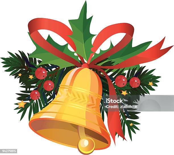 Dzwonek Bożonarodzeniowy - Stockowe grafiki wektorowe i więcej obrazów Bez ludzi - Bez ludzi, Boże Narodzenie, Bubieniec