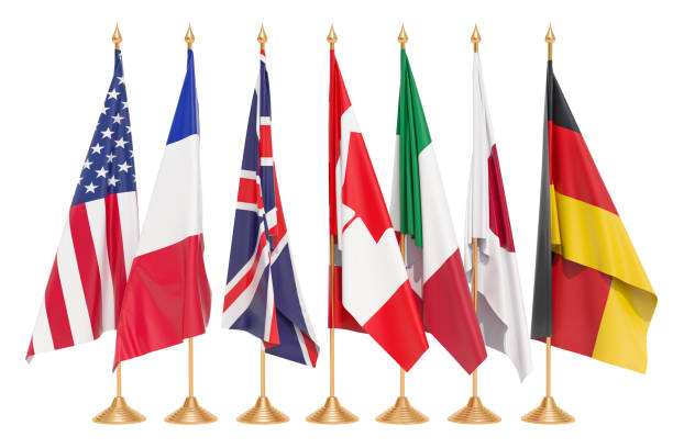 istock G7 meeting concept, 3D rendering isolated on white background 942799434